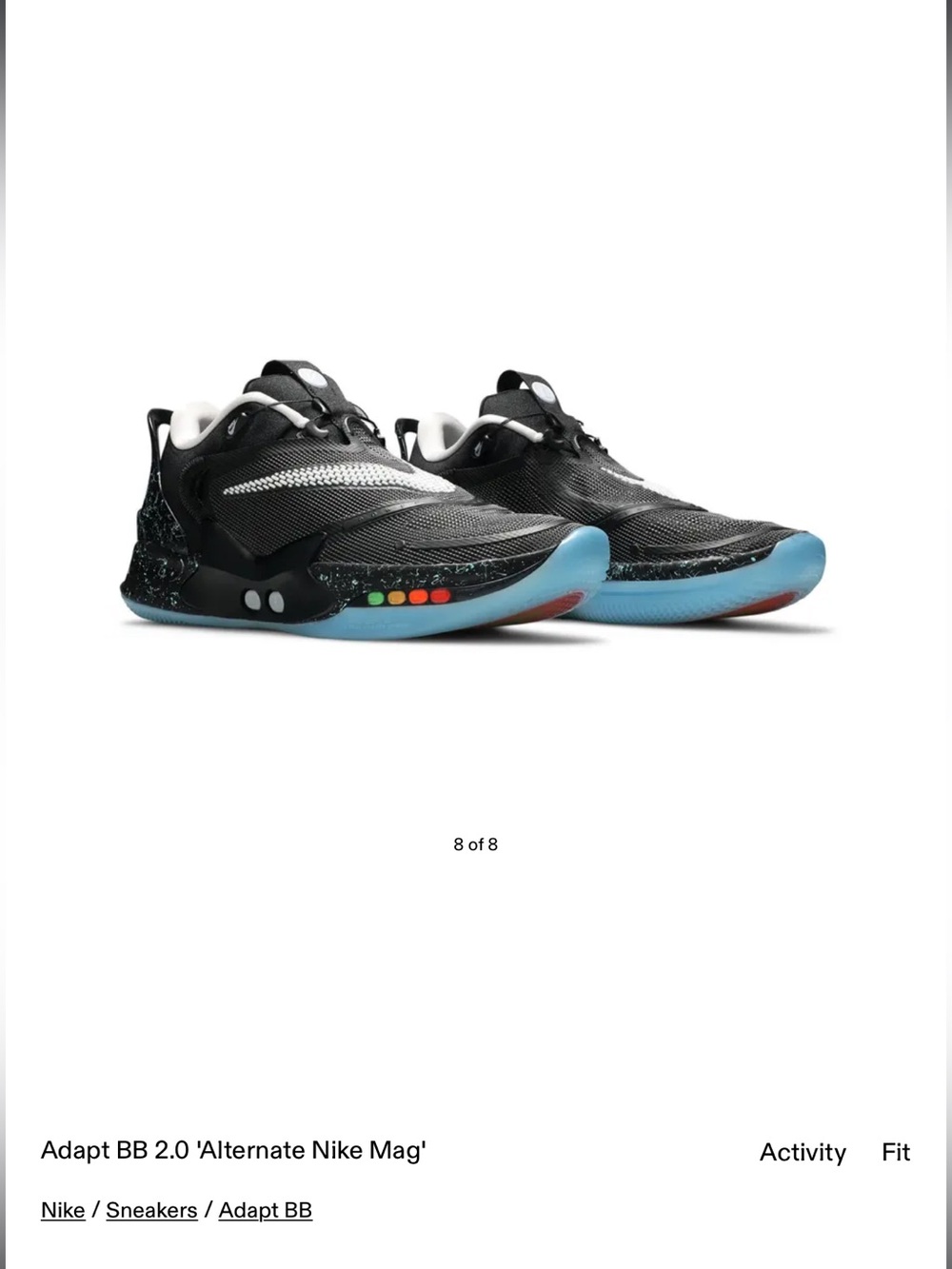 Nike Adapt BB Sneakers version 2.0 year 2020